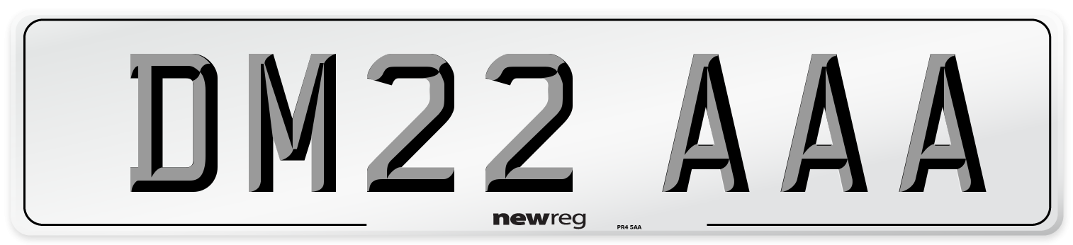 DM22 AAA Number Plate from New Reg